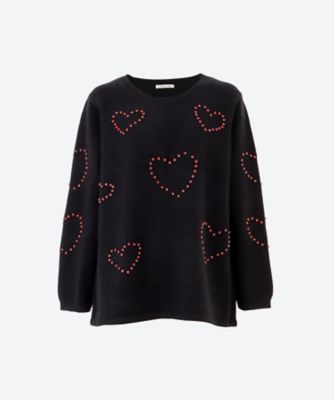 ＜Tasharuby(Women/大きいサイズ)＞★ハートビジューセーター（クローバー）