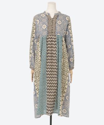 ☆インド綿プリントチュニックドレス TIO―5510―PI | MAMA