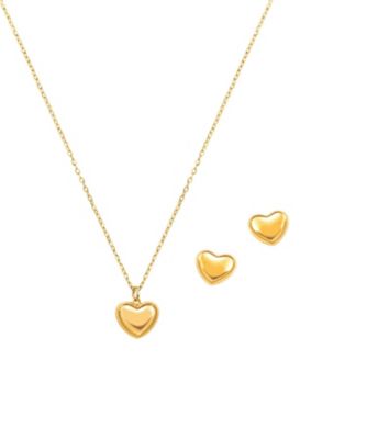 ９５１４【年明け届】Ｋ１８ＹＧペンダント・ピアスセット