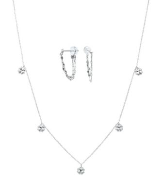 ９５１９【年明け届】Ｐｔネックレス・ピアスセット