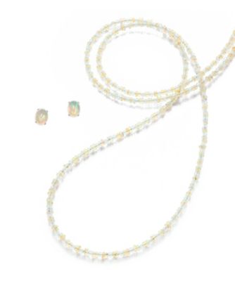 ９５２９【年明け届】Ｐｔオパールネックレス・ピアスセット