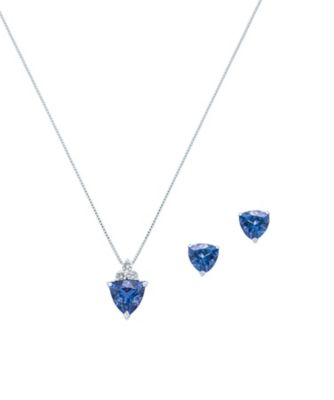 ９５３６【年明け届】Ｐｔタンザナイト・ダイヤモンドペンダント・ピアスセット