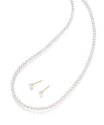 ９５５４【年明け届】アコヤパールネックレス・ピアスセット