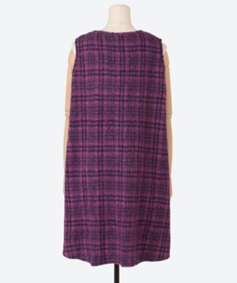 ☆チェック柄ループヤーンチュニックドレス | Tasharuby(Women/大きい