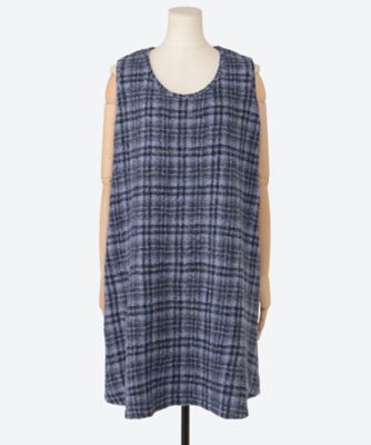 ☆チェック柄ループヤーンチュニックドレス | Tasharuby(Women/大きい