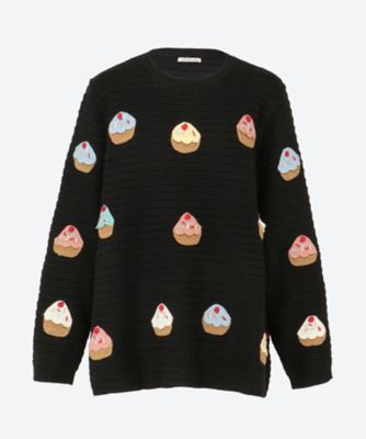 ☆ハンドメイドカップケーキ刺繍セーター | Tasharuby(Women/大きい