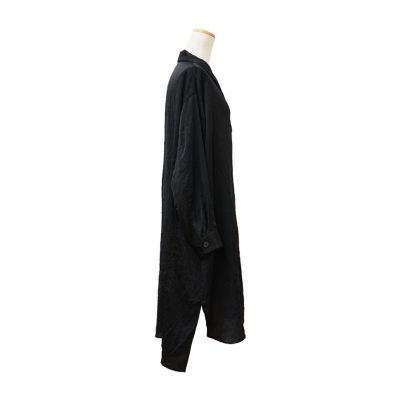 Y's for living ワッシャー加工 ロングシャツコート ブラック