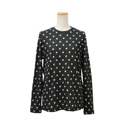 ＜Y’s for living＞８０／１接結ドットプリント　クルーネックシャツ