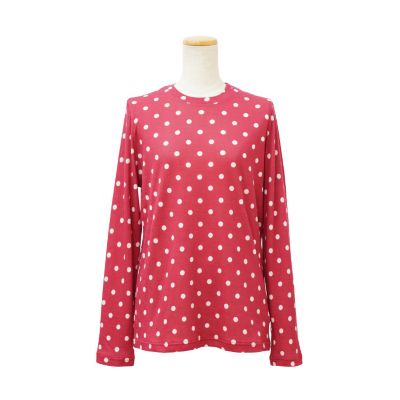 80／1接結ドットプリント クルーネックシャツ | Y's for living