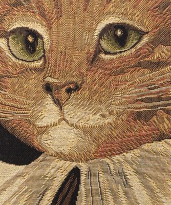 ☆ジャカード織り ねこのダルタニアン柄クッションカバー | French