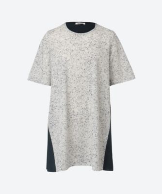 ＜QUINTY (Women/大きいサイズ)＞★ペンキプリント×ソフト天竺切替チュニックドレス　１１３３６