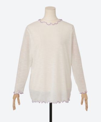 ＜QUINTY (Women/大きいサイズ)＞★エスパンディジャガードメロー配色プルオーバー　２２５２７