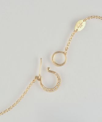 ハングダイヤモンドクラスプチェーンネックレス CH06－017D