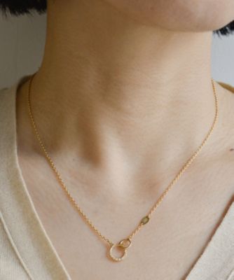 ハングダイヤモンドクラスプチェーンネックレス CH06－017D