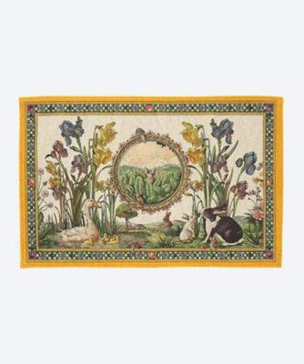 ＜Tessitura Toscana Telerie＞★マット　バニーガーデン　８０ｃｍ