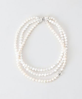 TRIPLE PEARL PIGEON NECKLACE 1882－6