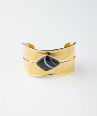SQUARE STONE WIDE BANGLE 1882－6