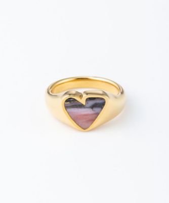 予約販売】5月下旬以降お届け HEART STONE RING GLD