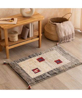ギャッベ ペルシャ絨毯 57x77cm ギャベ 玄関マット 手織り ラグ 絨毯 ☆ペルシャ手織りギャッベ 玄関マットSサイズ 12 | 三越伊勢丹