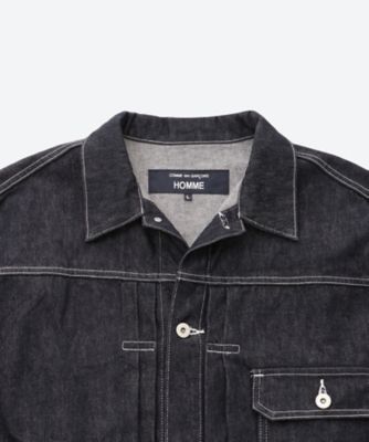 COMME des GARCONS HOMME デニムジャケット L 綿反応デニム 製品洗 ジャケット HR J011―051 | COMME des