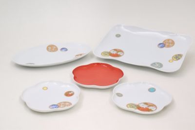 寿赤絵 福重ね茶器揃 | 深川製磁/フカガワセイジ | 三越伊勢丹