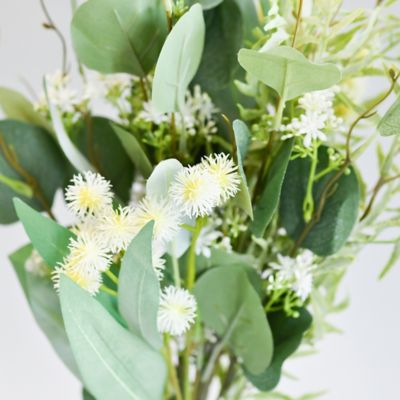 お墓用造花　ナチュラルグリーンの花束（１対）