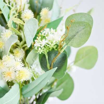 お墓用造花　ナチュラルグリーンの花束（１対）