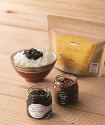 ＜NIIGATA 越品＞【越品】ＯＮ　ＴＨＥ　ＵＭＡＭＩ　人気のだしパック２袋とご飯のお供セット