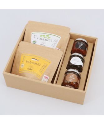【越品】ＯＮ　ＴＨＥ　ＵＭＡＭＩ　人気のだしパック２袋とご飯のお供セット