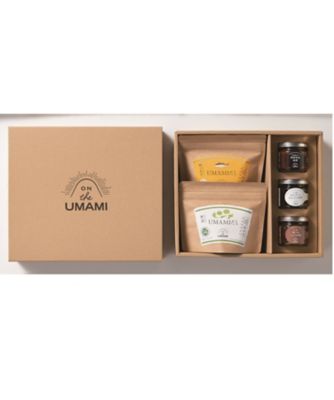 【越品】ＯＮ　ＴＨＥ　ＵＭＡＭＩ　人気のだしパック２袋とご飯のお供セット