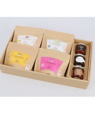 ＜NIIGATA 越品＞【越品】ＯＮ　ＴＨＥ　ＵＭＡＭＩ　厳選だしパック４袋とご飯のお供セット