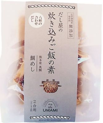 【越品】ＯＮ　ＴＨＥ　ＵＭＡＭＩ　人気のだしパック２袋・炊き込みご飯・ご飯のお供セット