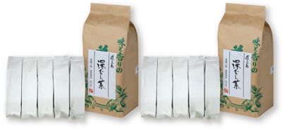 ４１２３２　２袋　鹿児島＜池田製茶＞得用　茶師十段の鹿児島深むし茶
