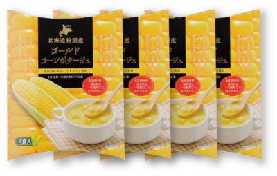９１２３５ １箱（計１６食） 北海道紋別産 ゴールドコーンポタージュ