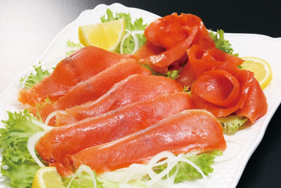 【SALE】【SALE】王子サーモン 71048 紅鮭スモーク切り落とし 2箱 魚介類