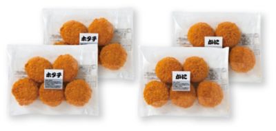 ４１２０３　１箱　レンジで簡単！とろける境港産かにクリームコロッケ＆北海道産ホタテのクリーミーコロッケ