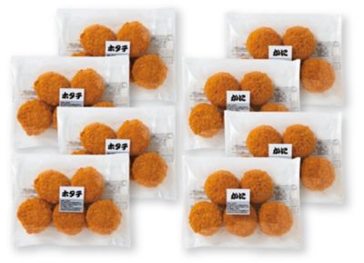 ４１２０４　２箱　レンジで簡単！とろける境港産かにクリームコロッケ＆北海道産ホタテのクリーミーコロッケ