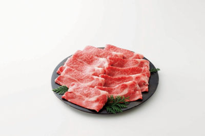 山形県産　雪降り和牛尾花沢　肩ロースすき焼き・焼肉用（自宅用）　肉
