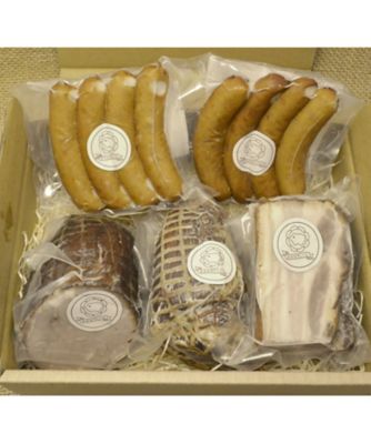 ＜NIIGATA 越品＞【越品】かみはやしハム　金賞受賞職人が塩と香辛料で作った無塩せきハム・ソーセージと直火焼き豚のセット
