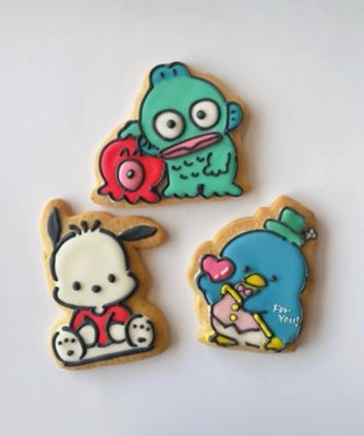 ＜micarina＞【受注商品】１０月下旬以降お届け　サンリオキャラクター　アイシングクッキーセットＥ（ポチャッコ、ハンギョドン、タキシードサム）
