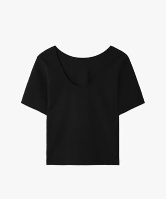 HRD 008 NAVY BLACK2点セット SCOOP NECK TOP BLACK | GBH/ジービー