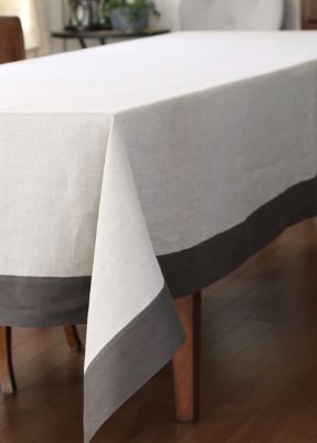 ＜AXEL JAPAN＞＜ＡＸ　Ｌｉｎｅｎ＞クラシックソリッド　テーブルクロス　ナチュラル／ブラウン