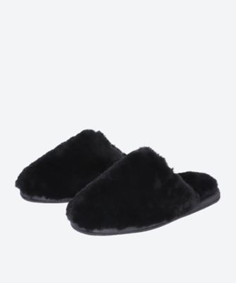 ＜FUNAMI＞ムートンスリッパ（ブラック）