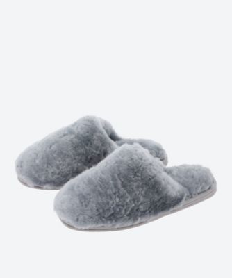 ＜FUNAMI＞ムートンスリッパ（ダークグレー）