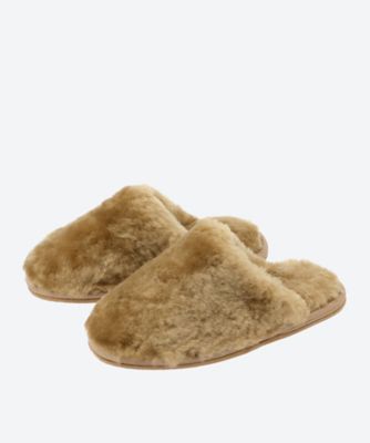 ＜FUNAMI＞ムートンスリッパ（ブラウン）