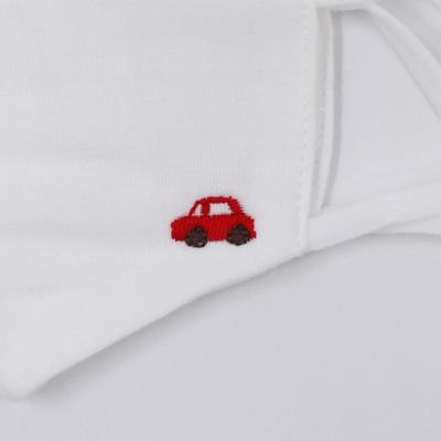 ＜ハイドロ銀チタン＞刺繍入りガーゼマスク　小さめサイズ（１枚入）　