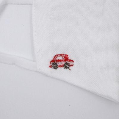 ＜ハイドロ銀チタン＞刺繍入りガーゼマスク　小さめサイズ（１枚入）　
