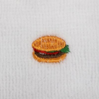  刺繍入りガーゼマスク 子どもサイズ バーガー 防災用品