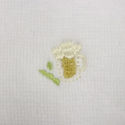 ＜ハイドロ銀チタン＞刺繍入りガーゼマスク　ふつうサイズ（１枚入）