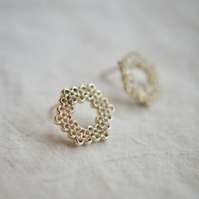 ＜Fil et bijou＞スタッドピアス／六角形リング